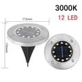 Pikkukuva 4 / 8: Bomclap 12 Pack aurinkomaavalot IP65 12 LED lämmin valkoinen valo puutarhan patiokävelytielle