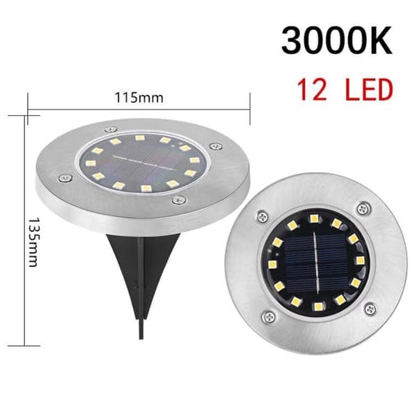 Bomclap 12 Pack aurinkomaavalot IP65 12 LED lämmin valkoinen valo puutarhan patiokävelytielle