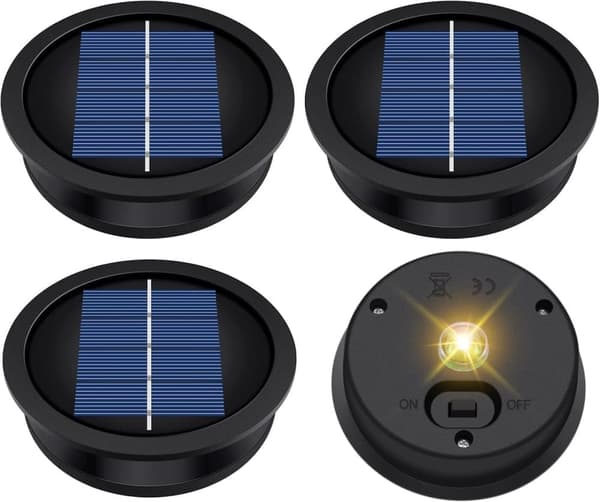 Bomclap 12-pak solcelle lanterne cover – udendørs vandtætte LED toppe, 8 cm