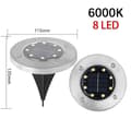 Miniatyrbild 4 av 10: OBOSOE Solcellsdrivna marklampor 12-pack, 8 LED, vattentäta trädgårdslampor, vit belysning