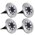Miniatyrbild 9 av 10: OBOSOE Solcellsdrivna marklampor 12-pack, 8 LED, vattentäta trädgårdslampor, vit belysning