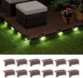Miniatyrbillede 2 af 7: OBOSOE Solar Powered LED Trappelys 16-pak – Vandtætte Udendørslys til Hegn & Have