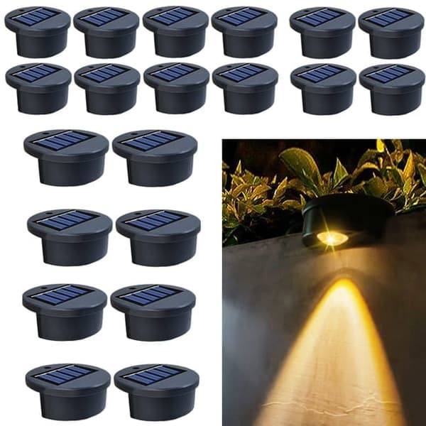 OBOSOE 20-pack solcellslampor utomhus – Vattentäta LED-lampor för trappa & poolkant