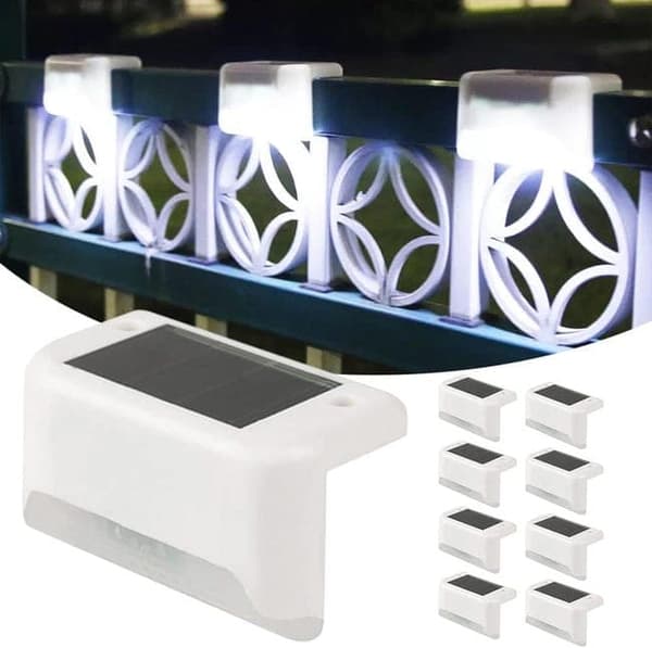 OBOSOE 20-pakkaus valkoiset LED-aurinkolamput – Vedenpitävät ulkovalaisimet portaille ja kulkuteille