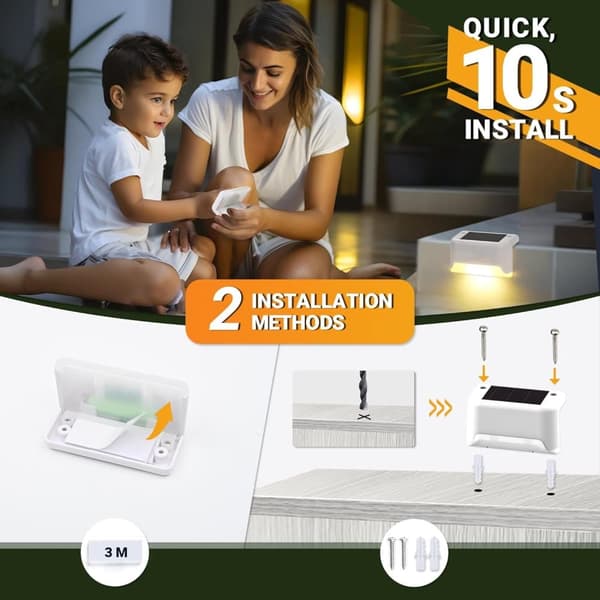 OBOSOE 20-pack aurinkolamput – Vedenpitävät LED-valot aidoille, portaille, terasseille ja parvekkeille