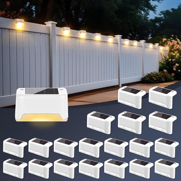 OBOSOE 20-pack aurinkolamput – Vedenpitävät LED-valot aidoille, portaille, terasseille ja parvekkeille