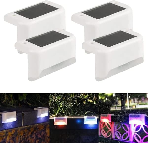 OBOSOE 20 Pack värikkäät aurinkovalot – vedenpitävät LED-askelvalot ulkoterassille