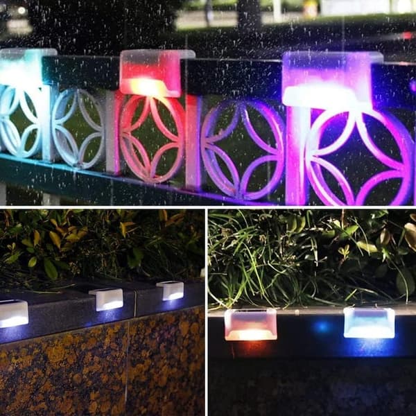 OBOSOE 20 Pack värikkäät aurinkovalot – vedenpitävät LED-askelvalot ulkoterassille