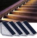 Miniatyrbild 8 av 9: OBOSOE 8-pack solcellsdrivna trappstegslampor – Triangel LED för vägg, staket & utomhusgång