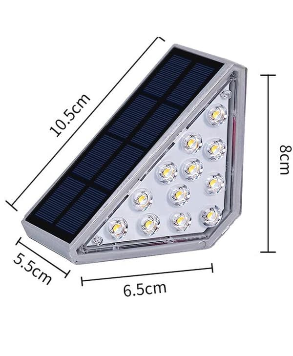 OBOSOE 8 Pack aurinkoportaiden valot IP67 vedenpitävät LED-valot terassille, portaikolle ja kuistille