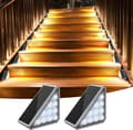 Pikkukuva 1 / 8: OBOSOE 8 Pack aurinkoportaiden valot IP67 vedenpitävät LED-valot terassille, portaikolle ja kuistille