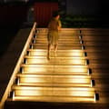Pikkukuva 3 / 8: OBOSOE 8 Pack aurinkoportaiden valot IP67 vedenpitävät LED-valot terassille, portaikolle ja kuistille
