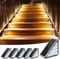 Pikkukuva 1 / 8: OBOSOE 8 Pack aurinkoportaiden valot IP67 vedenpitävät LED-valot terassille, portaikolle ja kuistille