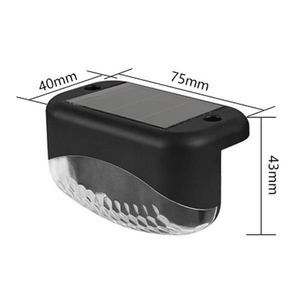 OBOSOE 8 Pack Solar Powered LED Trappe & Væglamper Udendørs, Vandtætte Lys til Hegn & Gangbro