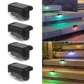 Miniatyrbillede 1 af 5: OBOSOE 8 Pack Solar Powered LED Trappe & Væglamper Udendørs, Vandtætte Lys til Hegn & Gangbro