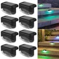 Miniatyrbillede 1 af 6: OBOSOE 8 Pack Solar Powered LED Trappe & Væglamper Udendørs, Vandtætte Lys til Hegn & Gangbro