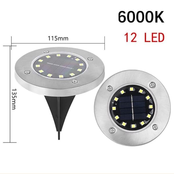 Bomclap 12-Pack Solar Ground Lamps 12 LEDillä – Vedenpitävät lattiavalaisimet puutarhaan ja terassille