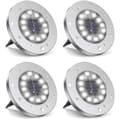 Pikkukuva 1 / 8: Bomclap 12-Pack Solar Ground Lamps 12 LEDillä – Vedenpitävät lattiavalaisimet puutarhaan ja terassille