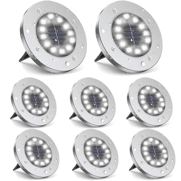 Bomclap 12-Pack Solar Ground Lamps 12 LEDillä – Vedenpitävät lattiavalaisimet puutarhaan ja terassille