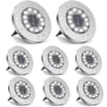 Pikkukuva 10 / 10: Bomclap 12-Pack Solar Ground Lamps 12 LEDillä – Vedenpitävät lattiavalaisimet puutarhaan ja terassille