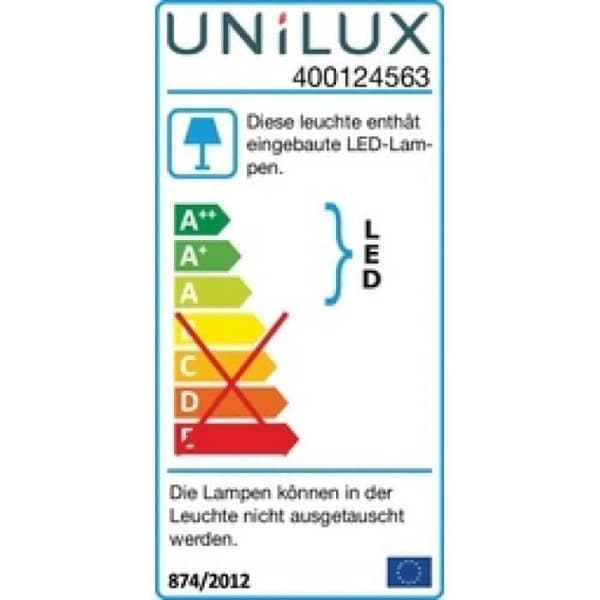 UNILUX LEDDY LED golvlampa, dimmer, svart 0,000000 Svart