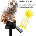 Miniatyrbillede 5 af 7: OBOSOE Solar Lamp Owl - LED Udendørs Belysning Vandtæt Dekoration Lampe til Have, Balkon & Terrasse