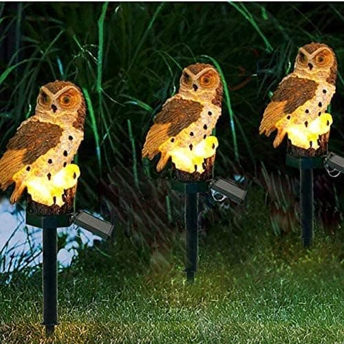 OBOSOE Solar Lamp Owl - LED Udendørs Belysning Vandtæt Dekoration Lampe til Have, Balkon & Terrasse