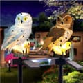 Miniatyrbillede 1 af 7: OBOSOE Solar Lamp Owl - LED Udendørs Belysning Vandtæt Dekoration Lampe til Have, Balkon & Terrasse