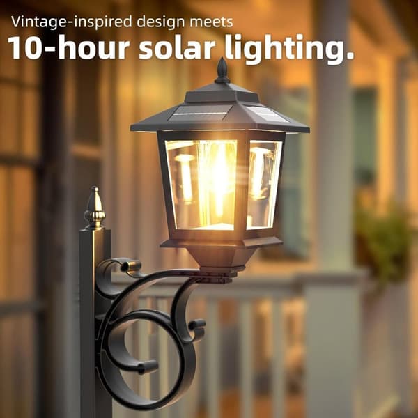OBOSOE havelampe med gryde, vandtæt solcellelampe udendørs i glas til terrasse, indgang og indretning