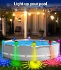 Miniatyrbild 5 av 7: OBOSOE 6st solcellslampa solcells poolbelysning för ovanmarkspool, vattentäta LED RGB-lyktor