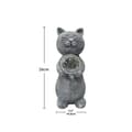 Miniatyrbillede 4 af 6: OBOSOE Solar Powered Lighting Garden Statue – Havedekoration Lysende kattefigur til udendørs brug, Dekorativ kat til have og have