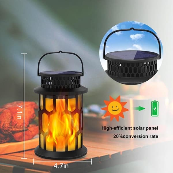 OBOSOE Solar Powered Belysning GARDEN LAMPE LANTERNE VÆGLAMPE SOLAR PENDEL EG LAMPE