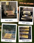 Miniatyrbillede 4 af 7: OBOSOE solcelledrevne udendørs trappetrinlys IP65 – LED solcellelampe til terrasse og indgang (4-pak)