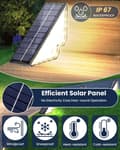 Miniatyrbillede 2 af 7: OBOSOE solcelledrevne udendørs trappetrinlys IP65 – LED solcellelampe til terrasse og indgang (4-pak)