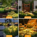 Miniatyrbillede 3 af 6: Bomclap Havelampe Solcelle - 10 Lys Fyrværkeri Lampe Udendørs Belysning - 2 PACK