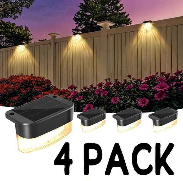 OBOSOE Solar Lights 12 kpl – Vedenpitävät puutarhavalot ja porrasvalot aidoille ja terasseille