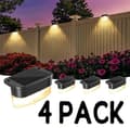 Pikkukuva 1 / 6: OBOSOE Solar Lights 12 kpl – Vedenpitävät puutarhavalot ja porrasvalot aidoille ja terasseille