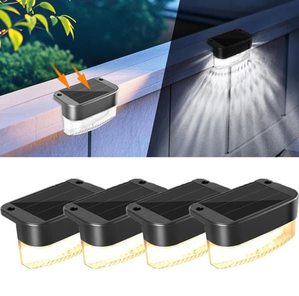 OBOSOE Solar Lights 12 kpl – Vedenpitävät puutarhavalot ja porrasvalot aidoille ja terasseille