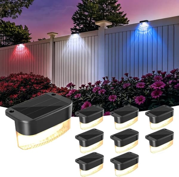 OBOSOE Solar Lights 12 kpl – Vedenpitävät puutarhavalot ja porrasvalot aidoille ja terasseille