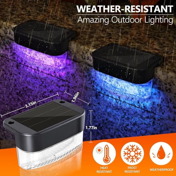 OBOSOE Solar Lights 12 kpl – Vedenpitävät puutarhavalot ja porrasvalot aidoille ja terasseille