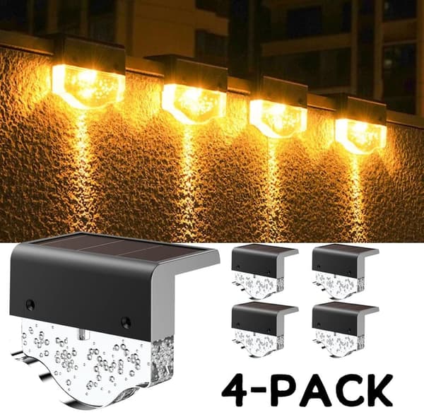 OBOSOE Solar Lampe 16-Pak Udendørs Trin Belysning & Hegn Lampe Til Have og Terrasse