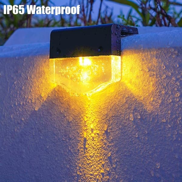 OBOSOE Solar Lampe 16-Pak Udendørs Trin Belysning & Hegn Lampe Til Have og Terrasse