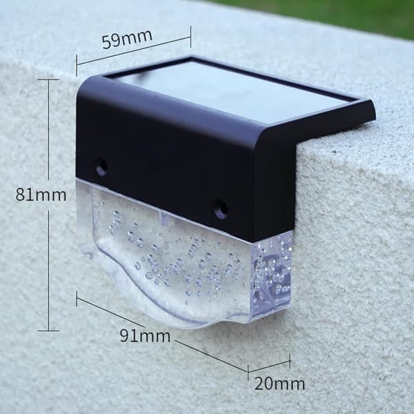 OBOSOE Solar Lampe 16-Pak Udendørs Trin Belysning & Hegn Lampe Til Have og Terrasse