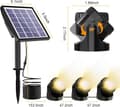 Miniatyrbillede 8 af 8: OBOSOE solcelledrevet damlampe med IP68 – farveskiftende solcellebelysning og græsplænelanterne til have/pool