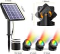 Miniatyrbillede 9 af 9: OBOSOE solcelledrevet damlampe med IP68 – farveskiftende solcellebelysning og græsplænelanterne til have/pool