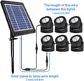 Miniatyrbillede 6 af 8: OBOSOE solcelledrevet damlampe med IP68 – farveskiftende solcellebelysning og græsplænelanterne til have/pool