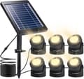 Miniatyrbillede 1 af 8: OBOSOE solcelledrevet damlampe med IP68 – farveskiftende solcellebelysning og græsplænelanterne til have/pool