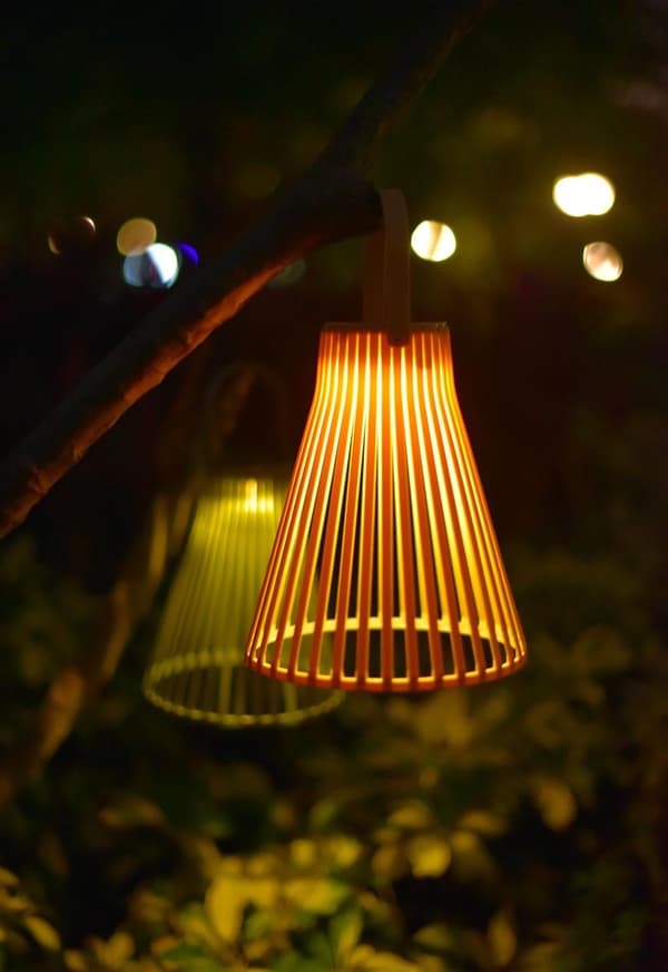 OBOSOE Taklampa Solcellslampa Utomhus Trädgårdslampa Lykta Retro Flätad Bambulampa 1-pack