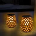 Miniatyrbillede 3 af 5: OBOSOE Rattan Solar Lantern – Udendørs hængende lanterne til have, terrasse, balkon