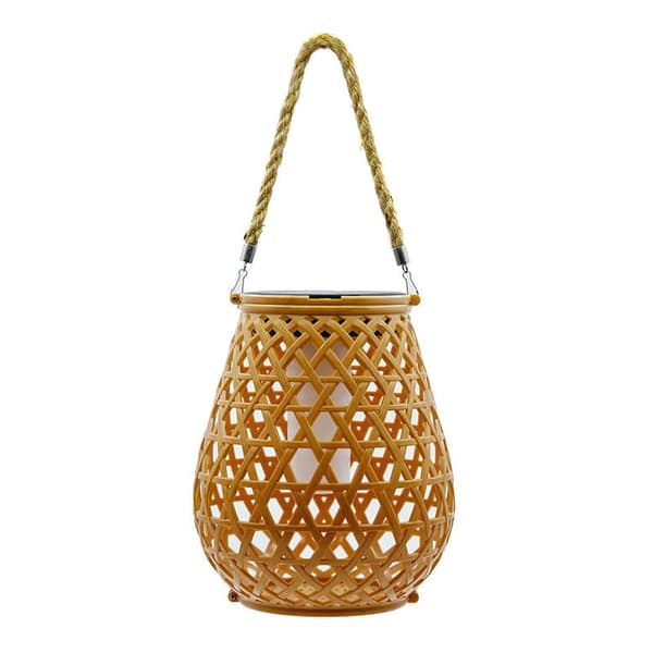 OBOSOE Rattan Solar Lantern – Udendørs hængende lanterne til have, terrasse, balkon